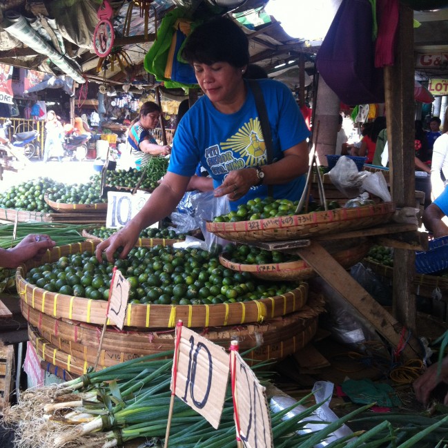 A bustling city market.