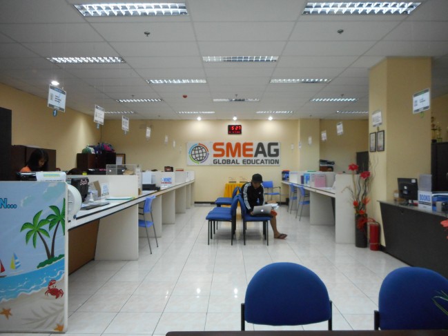 A student waiting in the main office.