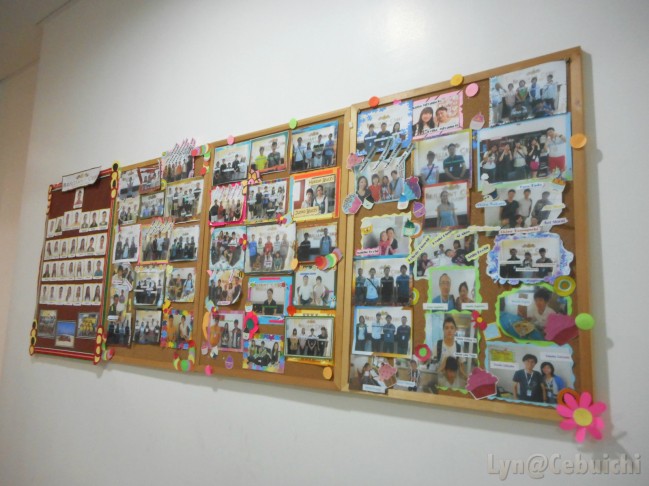 Previous students’ pictures with their teachers.