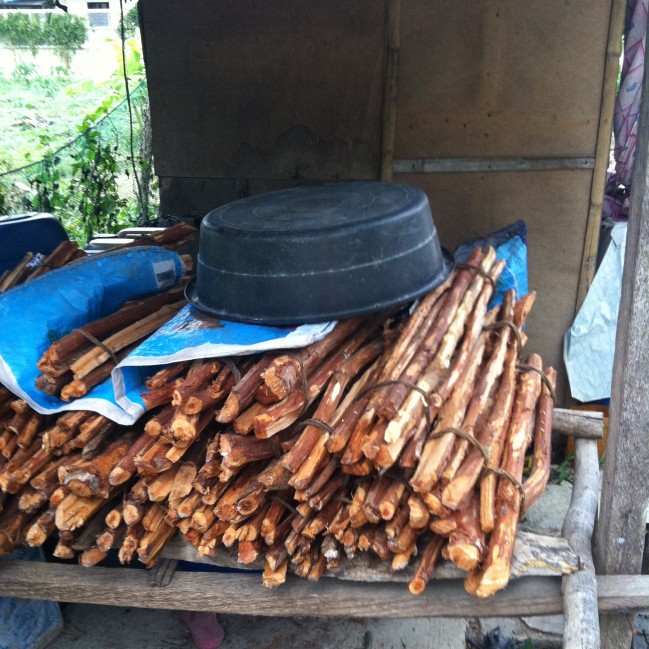 Yes, this small sari-sari store sells firewood too.