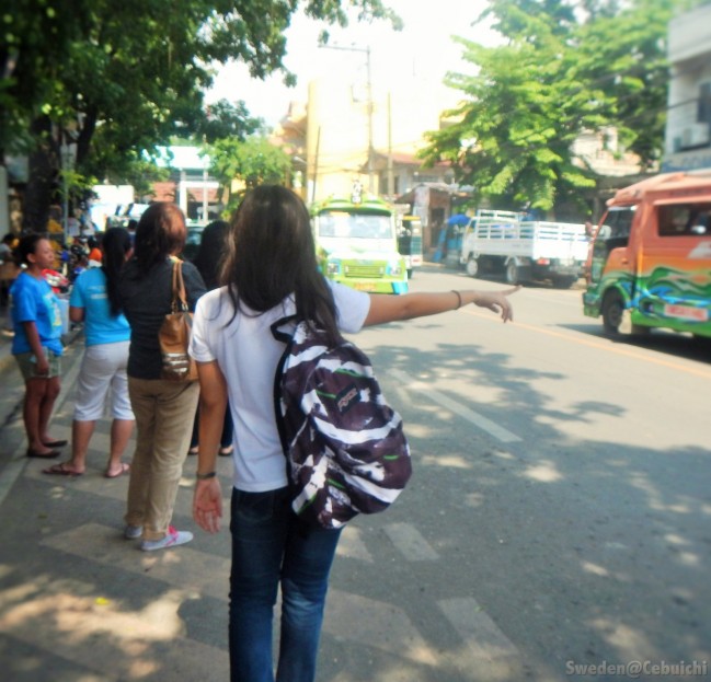 Flag the jeepney for a ride.