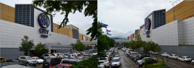 The main facade of SM City Cebu