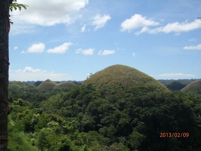A view of the Chocolate Hills in Bohol, an island southwest of Cebu.