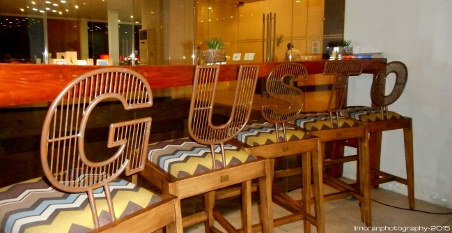 Personalized Gusto chairs.